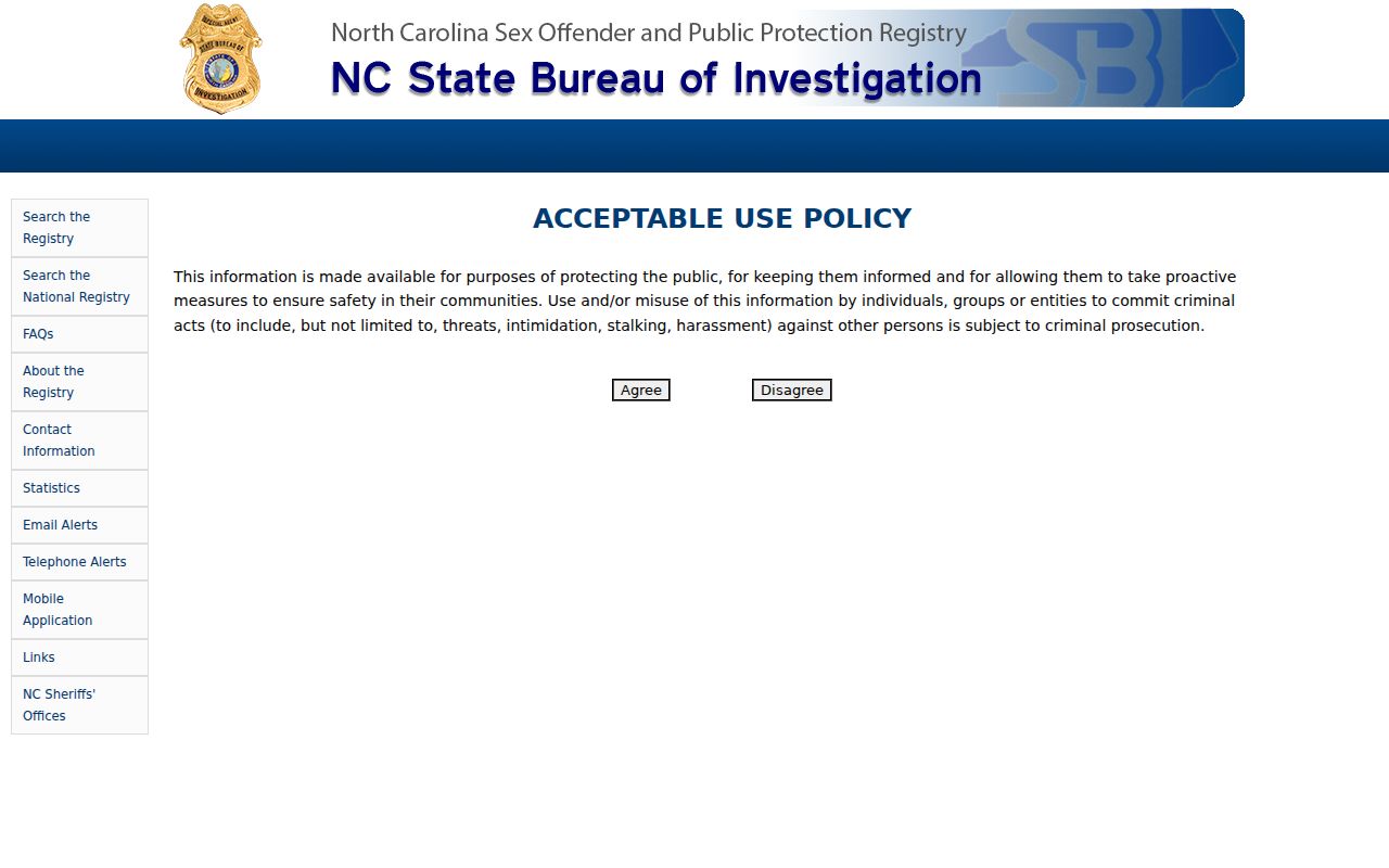 Goldsboro people search through the North Carolina SBI registry